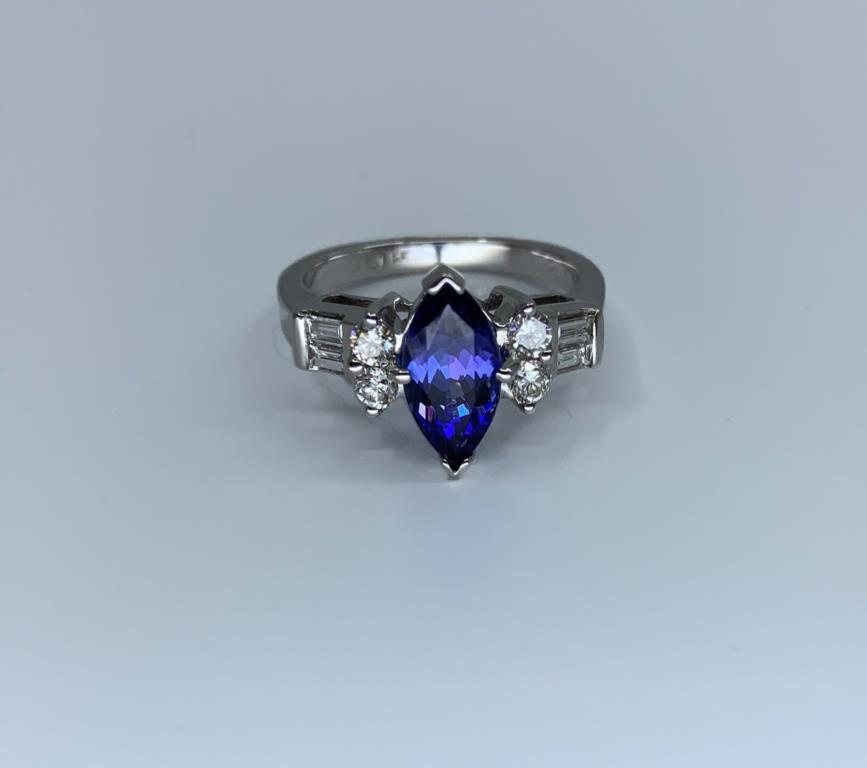 14k Tanzanite and Diamond Ring